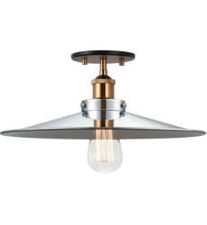  60 Watt Medium E26  Aged Gold Brass Metal Ceiling Mount (X46113AGCH) - Matteo