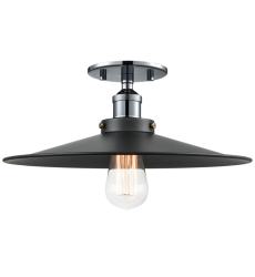  60 Watt Medium E26  Chrome Metal Ceiling Mount (X46113CHBK) - Matteo