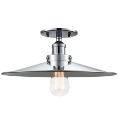  60 Watt Medium E26  Chrome Metal Ceiling Mount (X46113CHCH) - Matteo