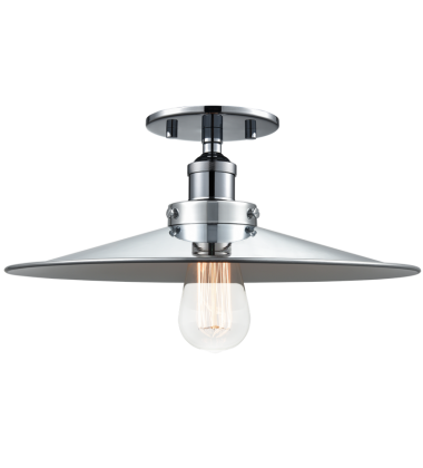  60 Watt Medium E26  Chrome Metal Ceiling Mount (X46113CHCH) - Matteo