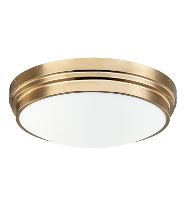  60 Watt Medium E26  Aged Gold Brass Metal Ceiling Mount (X46403AG) - Matteo