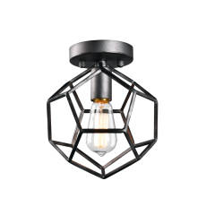  100 Watt Medium E26 Rusty Black Metal Ceiling Mount (X54601RB) - Matteo