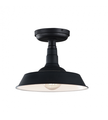 60 Watt Medium E26  Dark Grey Metal Ceiling Mount (X58301DG) - Matteo