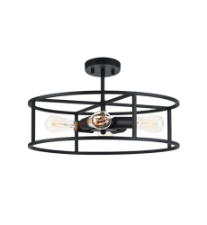 60 Watt Medium E26 Rusty Black Metal Ceiling Mount (X71604RB) - Matteo 60 Watt Medium E26 Rusty Black Metal Ceiling Mount (X71604RB) - Matteo