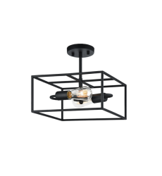 60 Watt Medium E26 Rusty Black Metal Ceiling Mount (X71642RB) - Matteo 60 Watt Medium E26 Rusty Black Metal Ceiling Mount (X71642RB) - Matteo