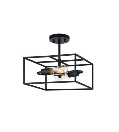  60 Watt Medium E26  Rusty Black Metal Ceiling Mount (X71642RB) - Matteo