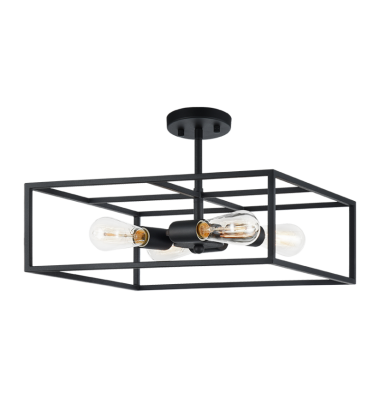  60 Watt Medium E26  Rusty Black Metal Ceiling Mount (X71644RB) - Matteo