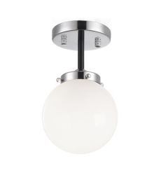 40 Watt Candelabra E12 Chrome Metal Ceiling Mount (X72301CHOP) - Matteo 40 Watt Candelabra E12 Chrome Metal Ceiling Mount (X72301CHOP) - Matteo