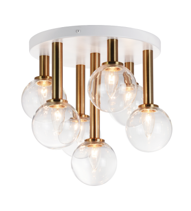 40 Watt Candelabra E12 Aged Gold Brass Metal Ceiling Mount (X75307AGCL) - Matteo 40 Watt Candelabra E12 Aged Gold Brass Metal Ceiling Mount (X75307AGCL) - Matteo