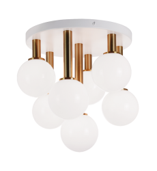 40 Watt Candelabra E12 Aged Gold Brass Metal Ceiling Mount (X75307AGOP) - Matteo 40 Watt Candelabra E12 Aged Gold Brass Metal Ceiling Mount (X75307AGOP) - Matteo