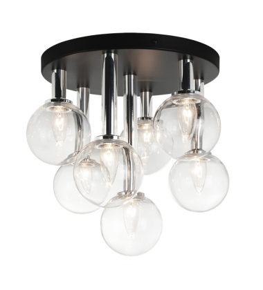  40 Watt Candelabra E12  Black Metal Ceiling Mount (X75307BKCL) - Matteo