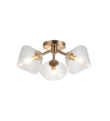40 Watt Candelabra E12 Aged Gold Brass Metal Ceiling Mount (X81743AGCL) - Matteo 40 Watt Candelabra E12 Aged Gold Brass Metal Ceiling Mount (X81743AGCL) - Matteo