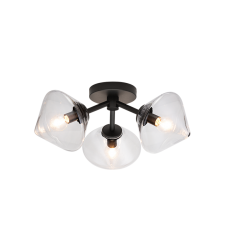 40 Watt Candelabra E12 Black Metal Ceiling Mount (X81743BKCL) - Matteo 40 Watt Candelabra E12 Black Metal Ceiling Mount (X81743BKCL) - Matteo