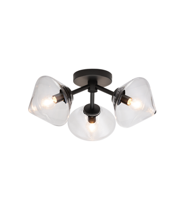 40 Watt Candelabra E12 Black Metal Ceiling Mount (X81743BKCL) - Matteo 40 Watt Candelabra E12 Black Metal Ceiling Mount (X81743BKCL) - Matteo