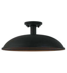  60W Medium Base Matte Black Metal Ceiling Mount (X81911MB) - Matteo