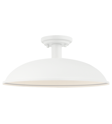  60W Medium Base Matte White Metal Ceiling Mount (X81911MW) - Matteo