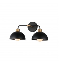  Thelonious 2-Light Wall Sconce-(10022BKNAB)-Maxim