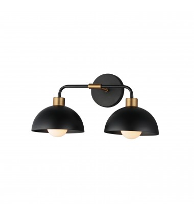  Thelonious 2-Light Wall Sconce-(10022BKNAB)-Maxim