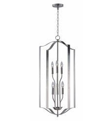 Provident 6-Light Chandelier-(10038SN)-Maxim  Provident 6-Light Chandelier-(10038SN)-Maxim