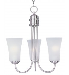 Logan 3-Light Chandelier-(10043FTSN)-Maxim  Logan 3-Light Chandelier-(10043FTSN)-Maxim