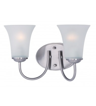 Logan 2-Light Bath Vanity-(10052FTSN)-Maxim  Logan 2-Light Bath Vanity-(10052FTSN)-Maxim
