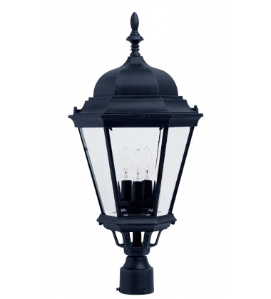  Westlake Cast 3-Light Outdoor Pole/Post Lantern-(1007BK)-Maxim