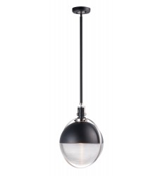  Axiom 1-Light LED Pendant-(10080CLBKSN)-Maxim