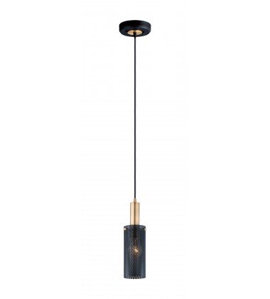  Perf 1-Light Mini Pendant-(10081BKSBR)-Maxim
