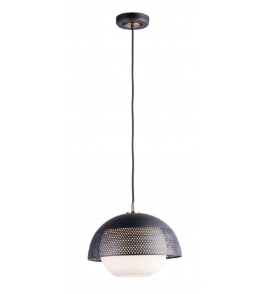  Perf 1-Light Pendant-(10082WTBKSBR)-Maxim