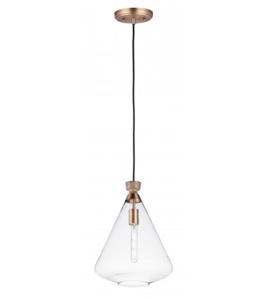  Abbott 1-Light Pendant-(10101CLWOAB)-Maxim