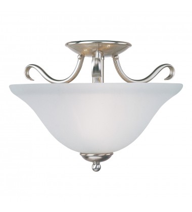  Basix 2-Light Semi-Flush Mount-(10120FTSN)-Maxim