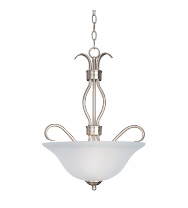 Basix 3-Light Invert Bowl Pendant-(10121FTSN)-Maxim  Basix 3-Light Invert Bowl Pendant-(10121FTSN)-Maxim
