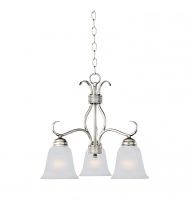 Basix 3-Light Chandelier-(10122FTSN)-Maxim  Basix 3-Light Chandelier-(10122FTSN)-Maxim