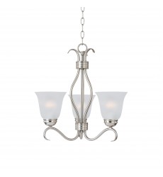 Basix 3-Light Chandelier-(10123FTSN)-Maxim  Basix 3-Light Chandelier-(10123FTSN)-Maxim