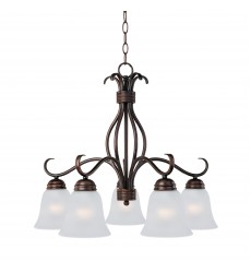 Basix 5-Light Chandelier-(10124FTOI)-Maxim  Basix 5-Light Chandelier-(10124FTOI)-Maxim