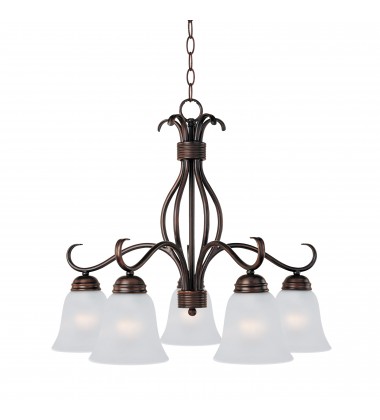 Basix 5-Light Chandelier-(10124FTOI)-Maxim  Basix 5-Light Chandelier-(10124FTOI)-Maxim