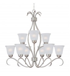  Basix 9-Light Chandelier-(10128FTSN)-Maxim