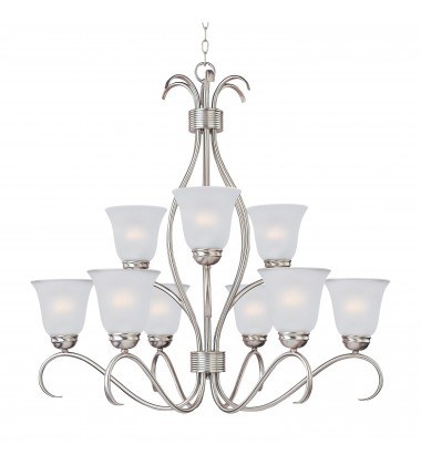  Basix 9-Light Chandelier-(10128FTSN)-Maxim