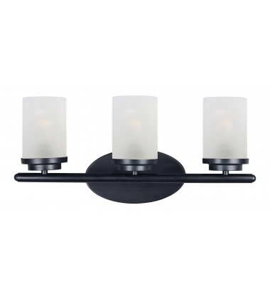 Corona 3-Light Bath Vanity-(10213FTBK)-Maxim  Corona 3-Light Bath Vanity-(10213FTBK)-Maxim