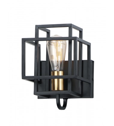 Liner 1-Light Wall Sconce-(10241BKSBR)-Maxim Liner 1-Light Wall Sconce-(10241BKSBR)-Maxim