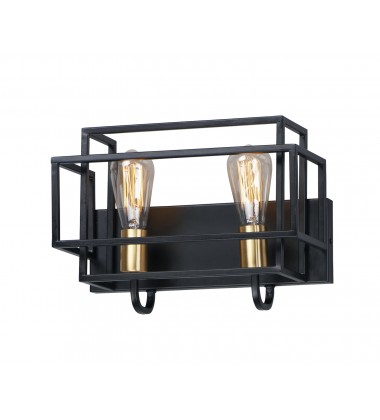 Liner 2-Light Bath Vanity-(10242BKSBR)-Maxim Liner 2-Light Bath Vanity-(10242BKSBR)-Maxim