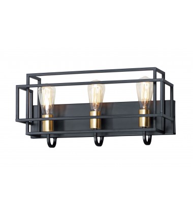  Liner 3-Light Bath Vanity-(10243BKSBR)-Maxim