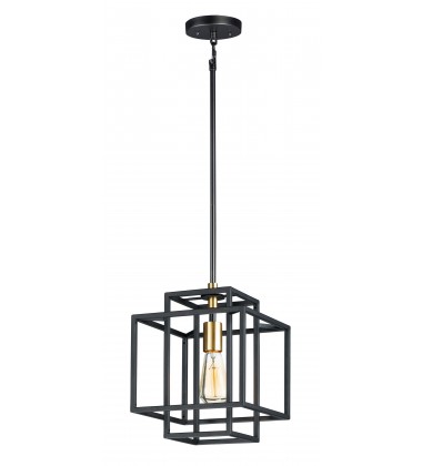  Liner 1-Light Pendant-(10246BKSBR)-Maxim