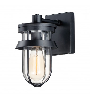 Breakwater 1-Light Outdoor Wall Sconce-(10265CLBK)-Maxim Breakwater 1-Light Outdoor Wall Sconce-(10265CLBK)-Maxim