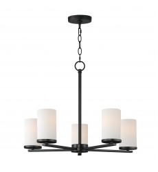  Lateral 5-Light Chandelier-(10286SWBK)-Maxim