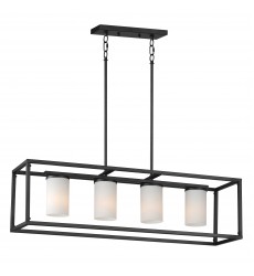  Lateral 4-Light Linear Pendant-(10288SWBK)-Maxim