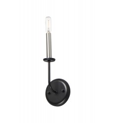  Wesley 1-Light Wall Sconce-(10321BKSN)-Maxim