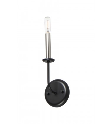  Wesley 1-Light Wall Sconce-(10321BKSN)-Maxim