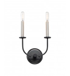  Wesley 2-Light Wall Sconce-(10322BKSN)-Maxim