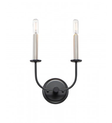  Wesley 2-Light Wall Sconce-(10322BKSN)-Maxim